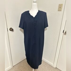 Vintage Kari’s korner navy blue dress size 18wp